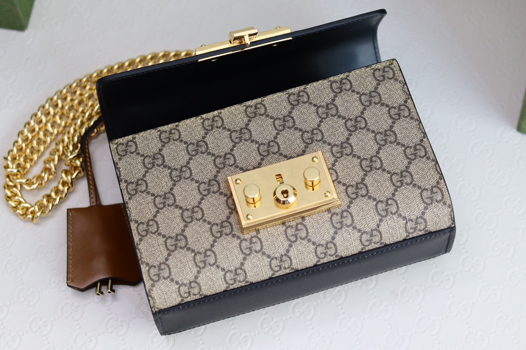 luxury Padlock 20 Ophidia Leather Black 20 x 9 x 14cm