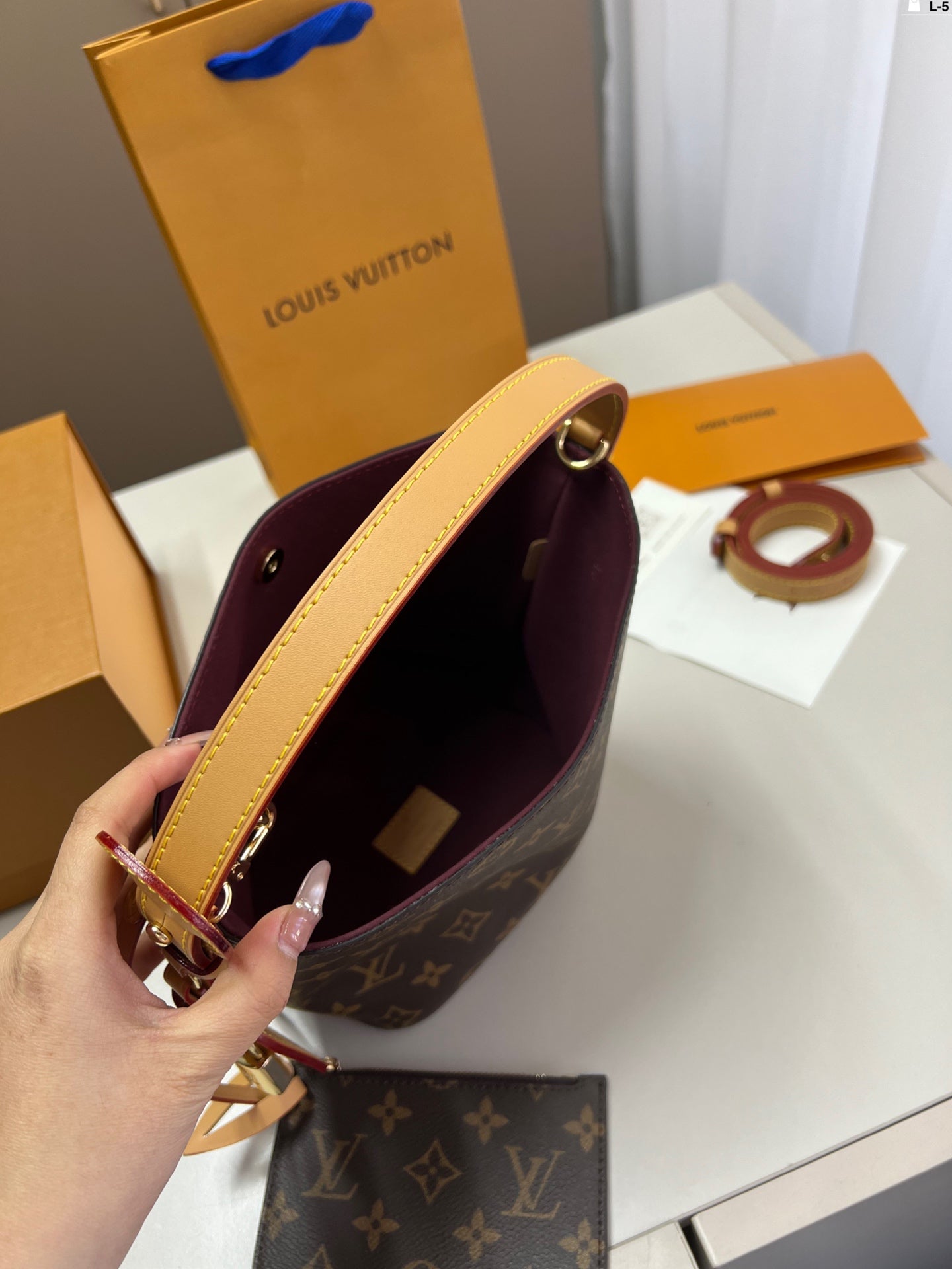 Luxury Vintage Bucket Tote Bag 17x18cm
