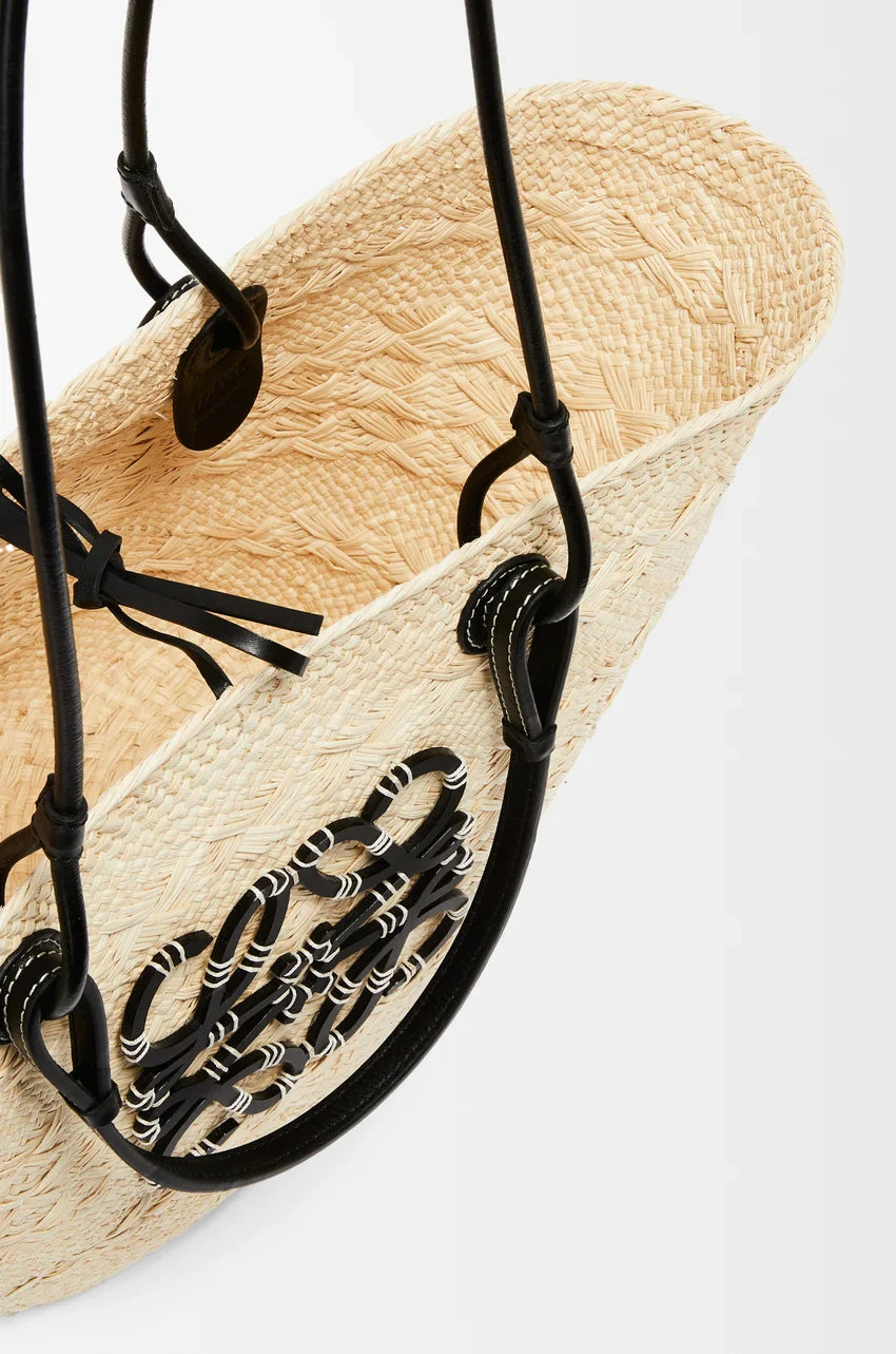 Luxurious Palm Leaf and Natural Tan Basket