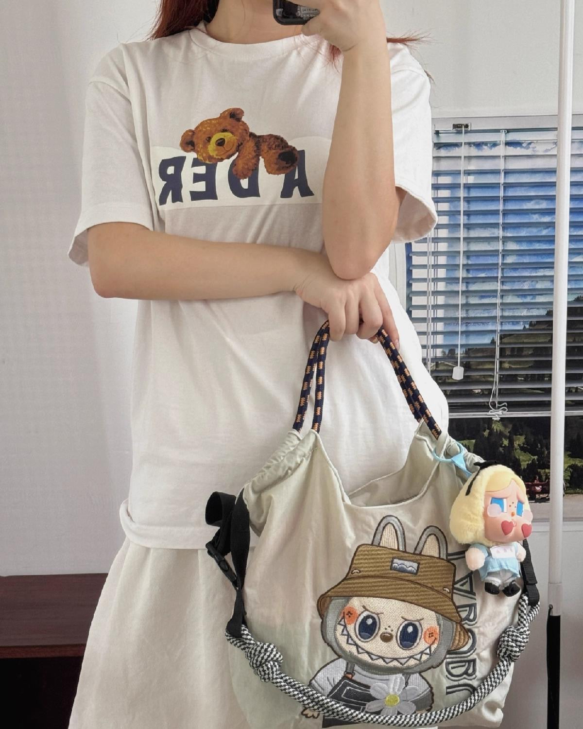 Labubu Explorer Tote Bag – Cute Meets Utility