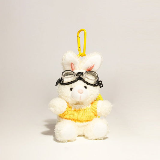 Gul sweater aviator bunny taske charme