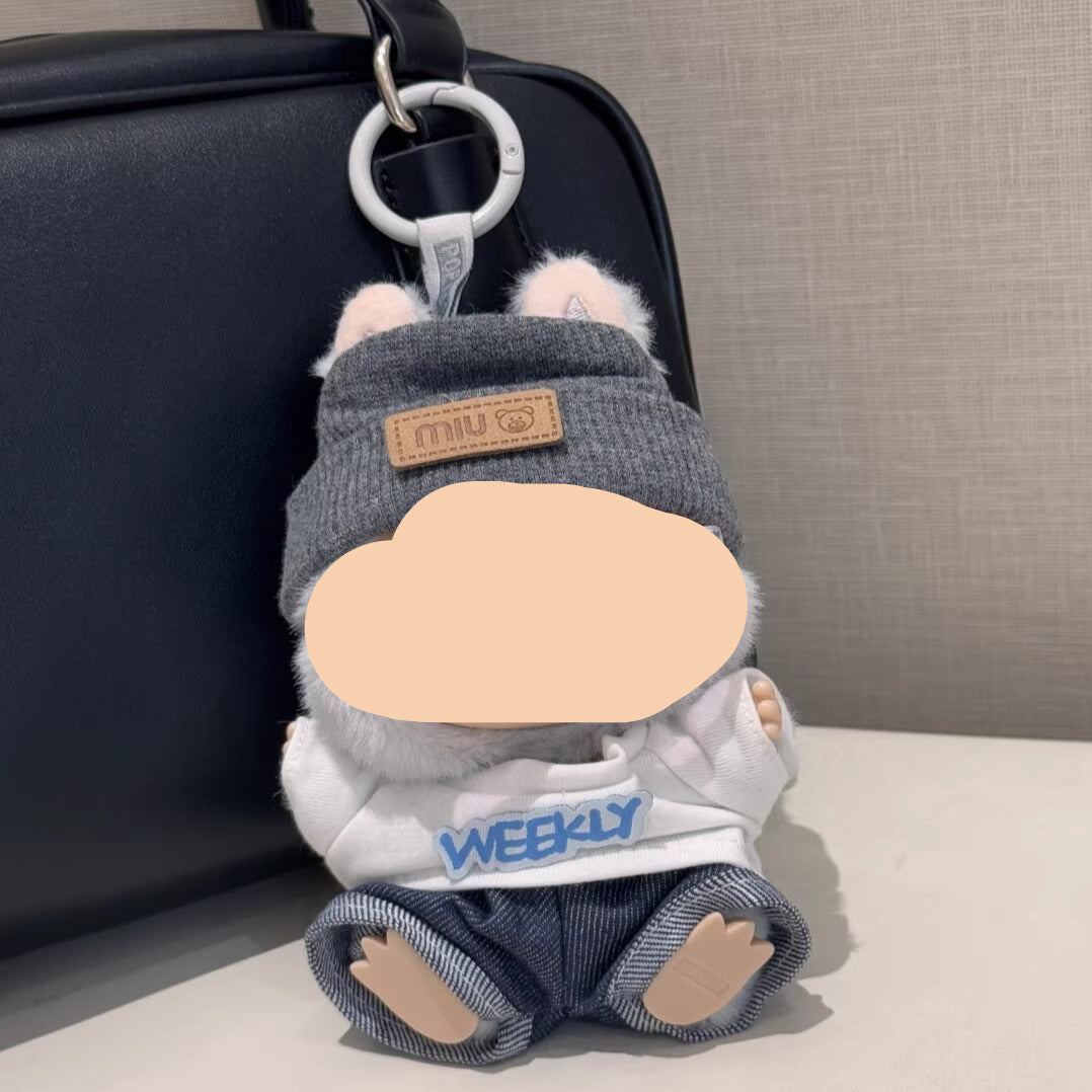 Cardigan Macaron Clothes for Labubo with Bottle Have a Seat Labubo Doll Clothes With Bottle Fashion Keychain Labubo Clothes 17cm Labubo Clothing