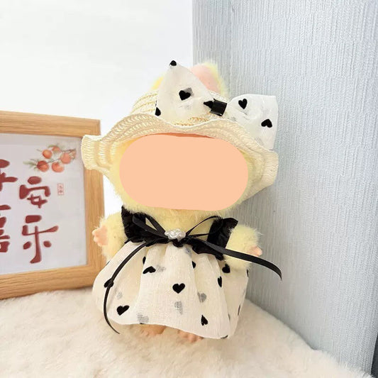 Heart Dress + Straw Hat Labubo Clothes Keychain Labubo Clothing Labubo Keychain Labubo Clothing