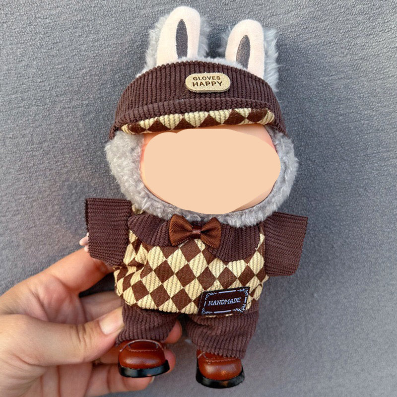 Keychain Labubo Clothes 17cm Labubo Clothing Macaron Clothes for Labubo Have a Seat Labubo Doll Clothes