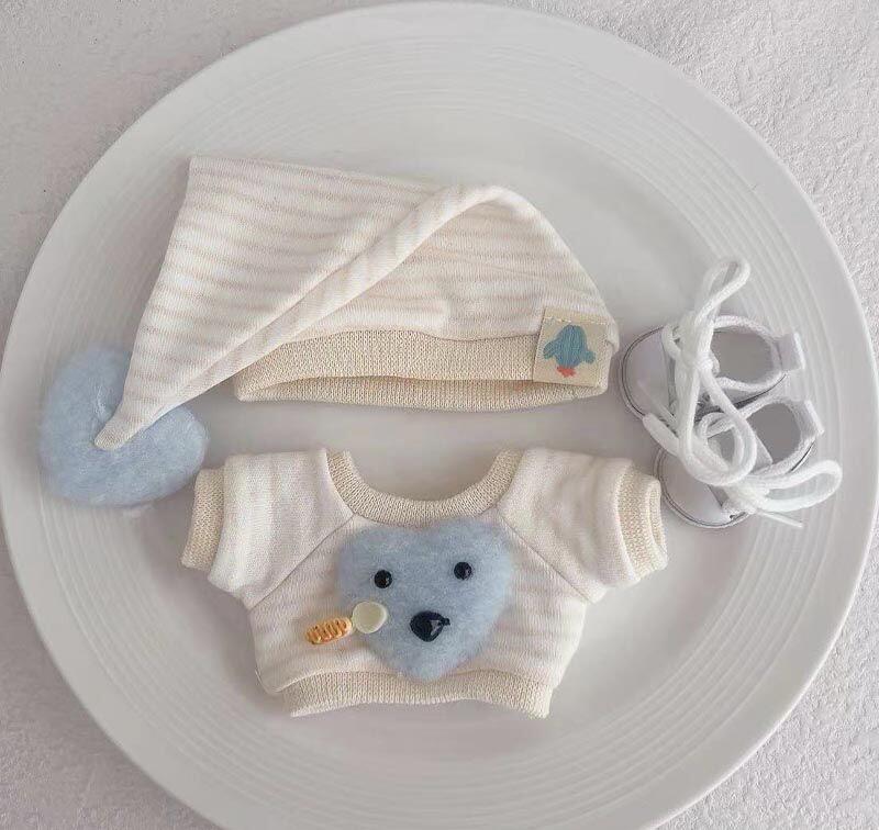 Labubo Outfits Beige Pajama Set Accessories Fashion Labubo Outfit Keychain Labubo Clothing