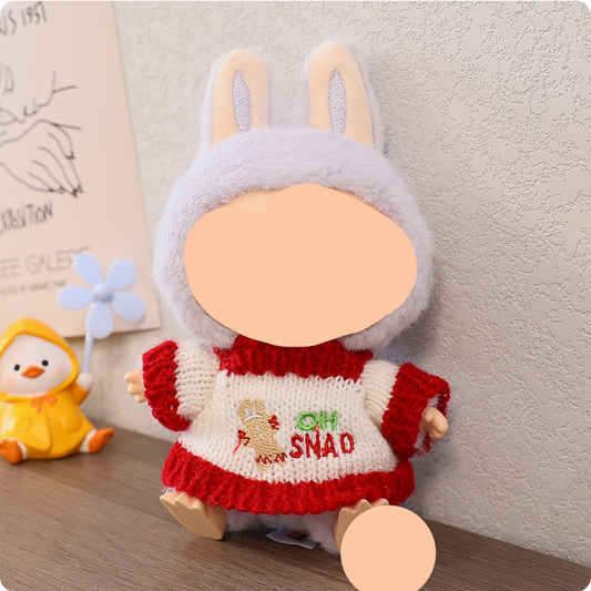 Christmas Labubo Outfits Gingerbread Man Sweater Fashion Labubo Outfit Keychain Labubo Clothing
