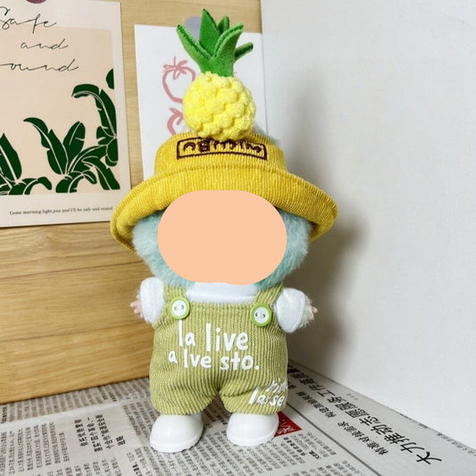 Spring Labubo Outfits Pineapple Overalls + Hat Accessories Fashion Labubo Outfit Keychain Labubo Clothing