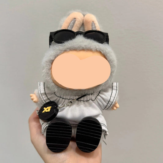 Labubo Clothes White Top With Sunglasses Keychain Labubo Clothing Labubo Labubo Doll Clothes