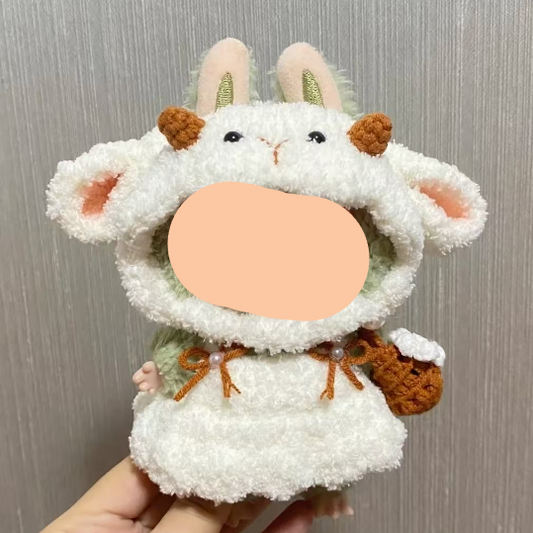 Winter Labubo Outfits Cute Lamb Dress Accessories Fashion Keychain Labubo Clothing Labubo Outfit