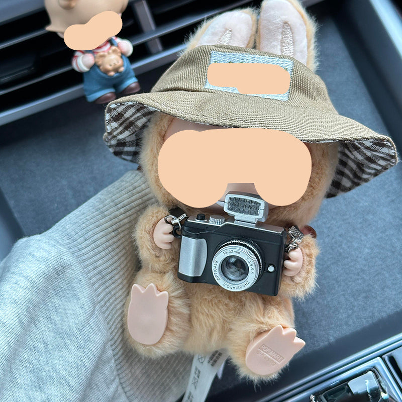 Keychain Labubo Clothes Shoes, Camera Have a Seat Labubo Doll Clothes Backpack, 17cm Labubo Clothing