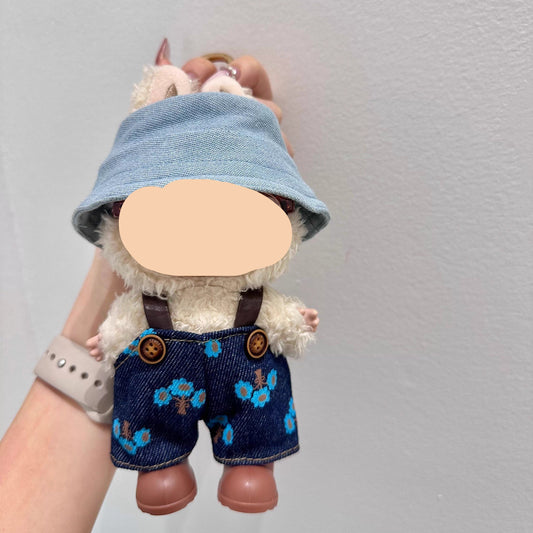 17cm Labubo Clothing Small flower Set Keychain Labubo Clothes Have a Seat Labubo Doll Clothes
