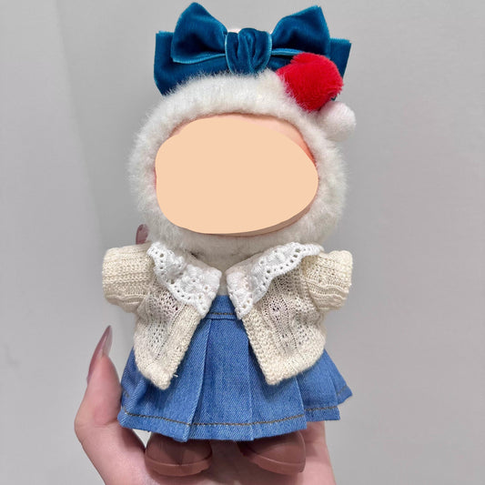 Have a Seat Labubo Doll Clothes 17cm Labubo Clothing Cardigan overalls skirt Keychain Labubo Clothes