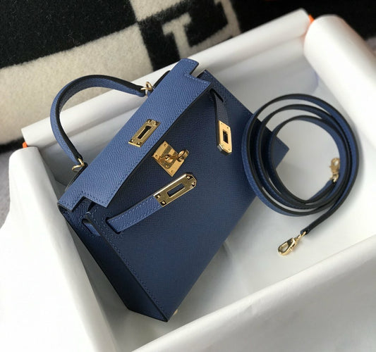 luxury Handle Bag 19cm Blue