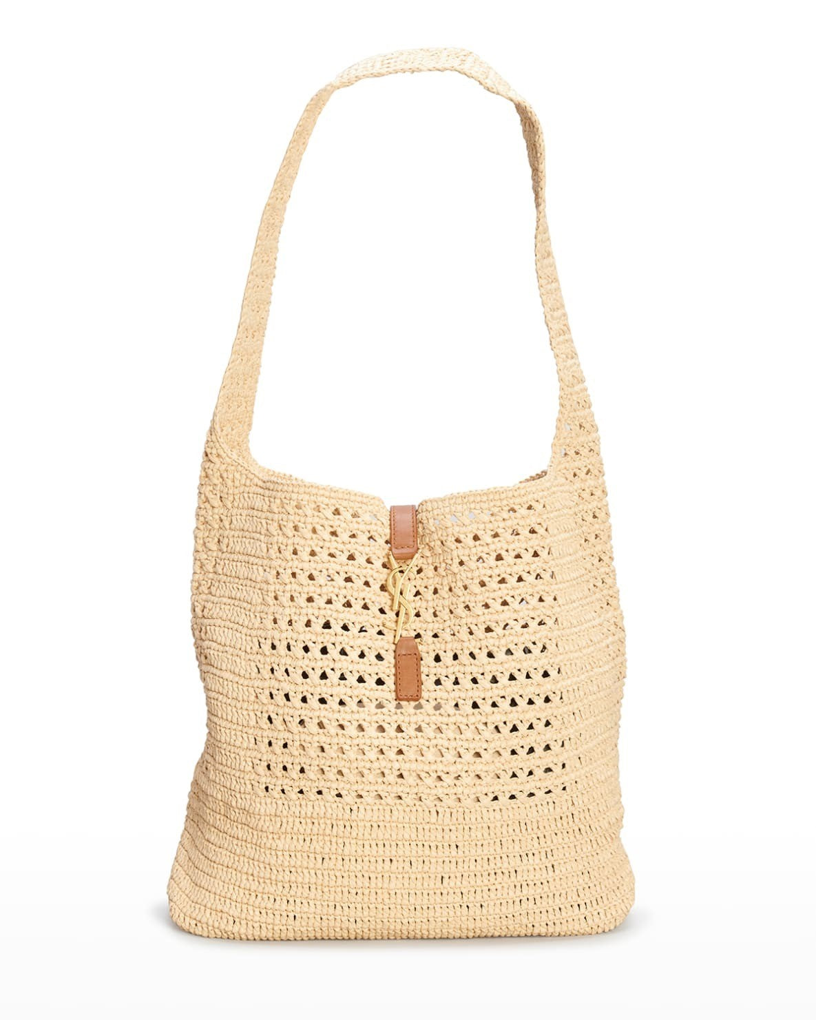 SAINT LAURENT Hobo luxury Shoulder Bag in Raffia