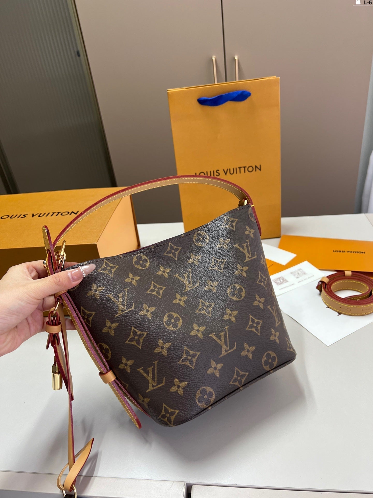 Luxury Vintage Bucket Tote Bag 17x18cm