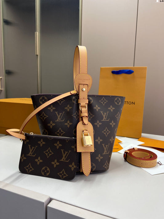 Luxury Vintage Bucket Tote Bag 17x18cm