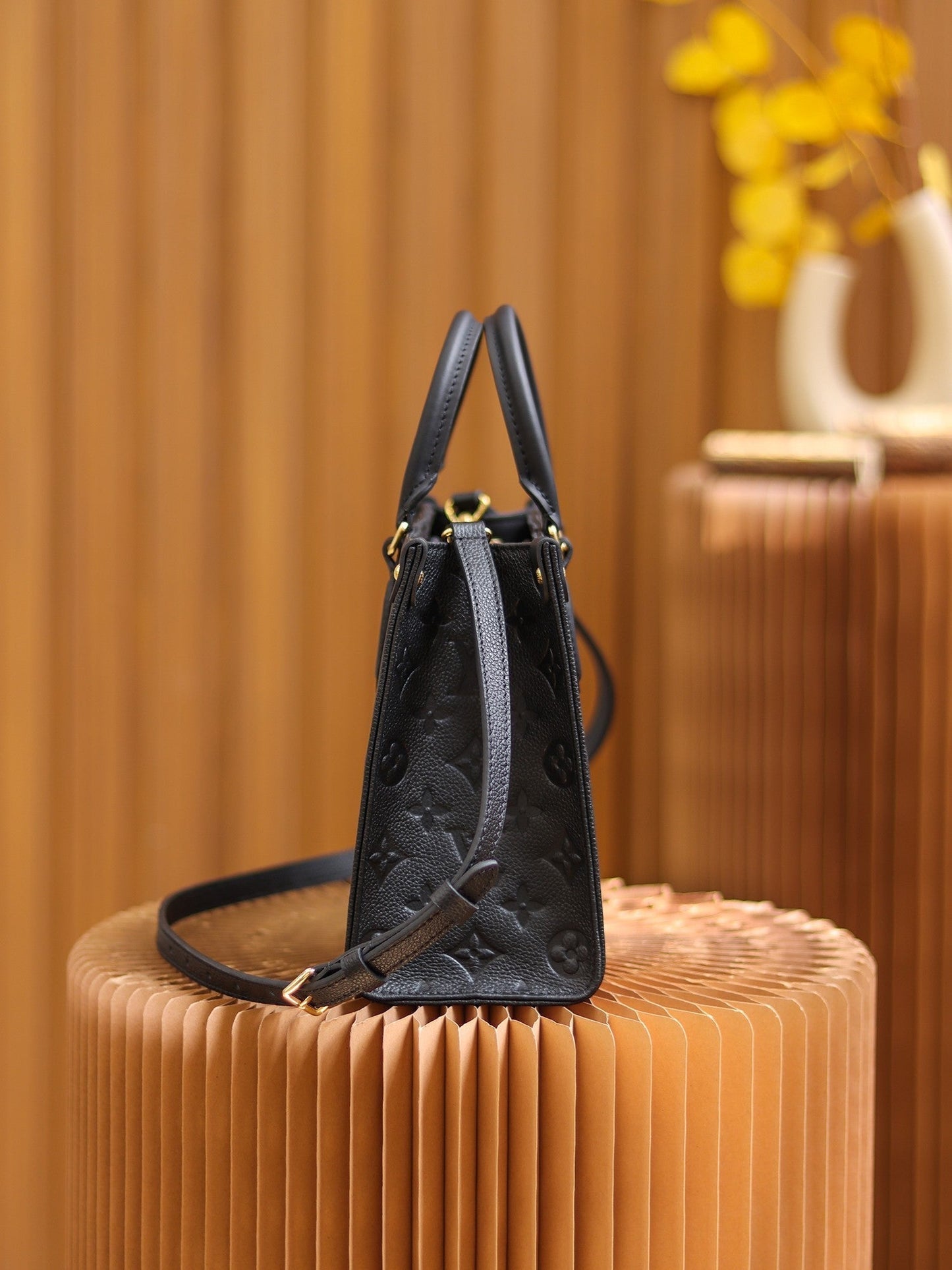 Luxury Ebene Monogram Leather Bag