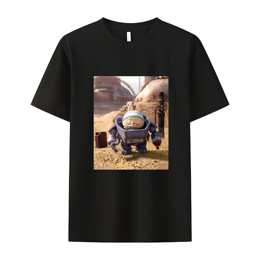 Space Labubu The Monsters Crew Neck T-Shirt für Labubu-Liebhaber