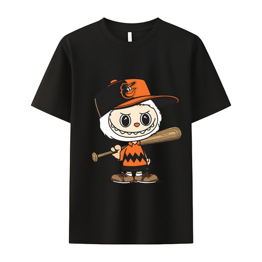 Baseball Labubu T-shirt Monsters Crew Neck do Labubu Lover Prezenty dla niej