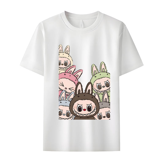 ラブブは彼女のためのラブブの恋人のギフトのためのモンスタークルーネックTシャツ