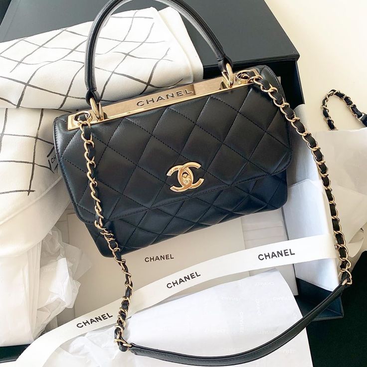 luxury Trendy CC Flap Bags-Black