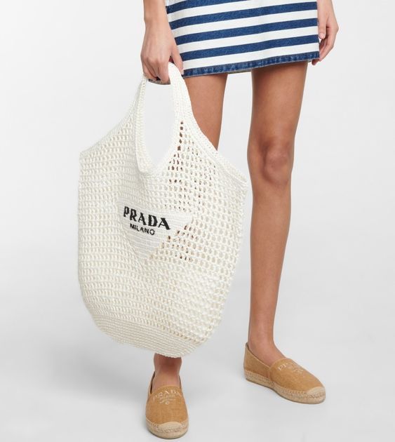 luxury Raffia Tote Bag-White