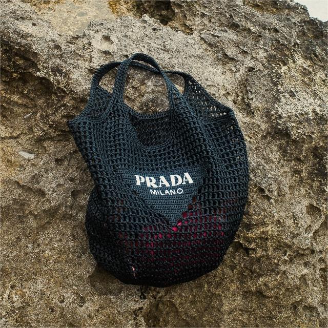 luxury Raffia Tote Bag-Black