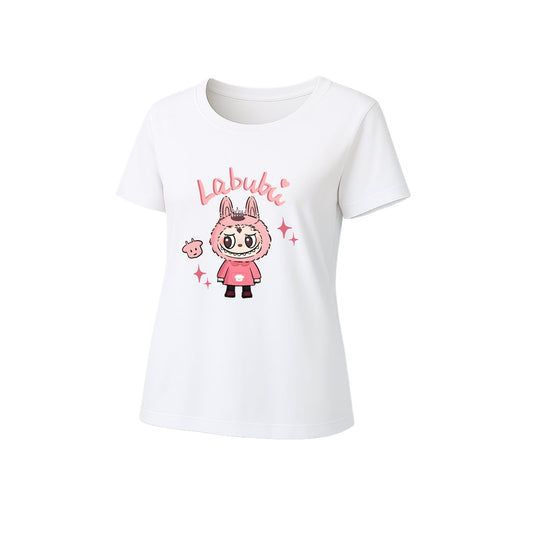 Pink Labubu Graphic T-Shirt Loose Fit Summer Cousiform Tee