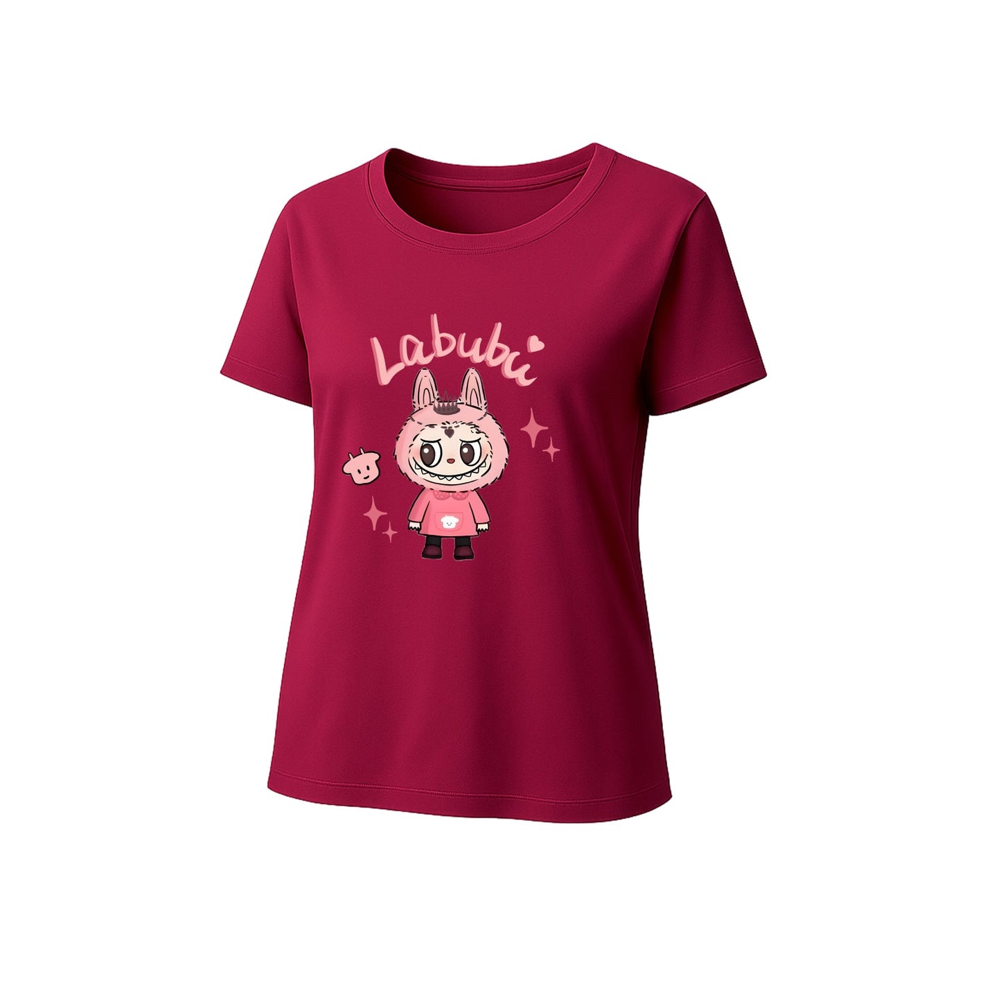ピンクラブブグラフィックTシャツルーズフィットサマーカジュアルティー