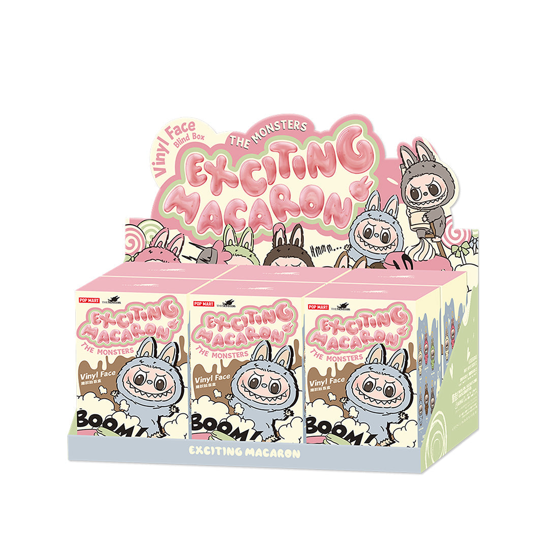 Pop Mart The Monsters Labubu spannende Macarons Vinyl Face Plüschanhänger (Blind Box)